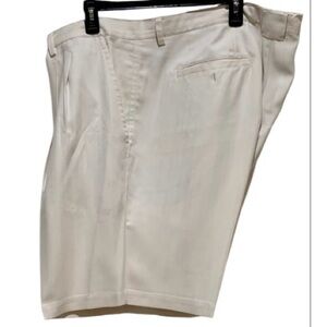 🔴 SHORTS SILK 100% DRESS PALE YELLOW PLEATED BARACUDA JOSEPH & FEISS COMFORT